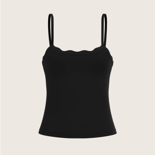 Leakproof Scallop Cami - Black - Small