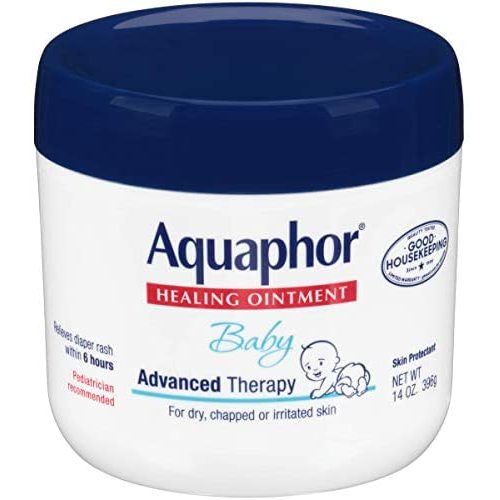 Aquaphor Baby Healing Ointment - Advance Therapy for Diaper Rash, Chapped Cheeks and Minor Scrapes - 14 Oz Jar