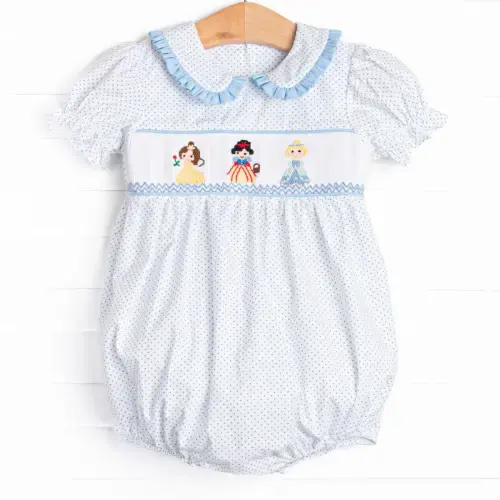 Fairytale Favorites Smocked Bubble, Blue – Stitchy Fish
