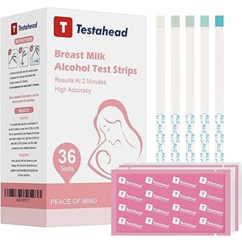 Breast Milk Test Strips, Quick & Accurate Test Strips for Breastmilk at Home, Results in 2 Minutes, 36 Pack
