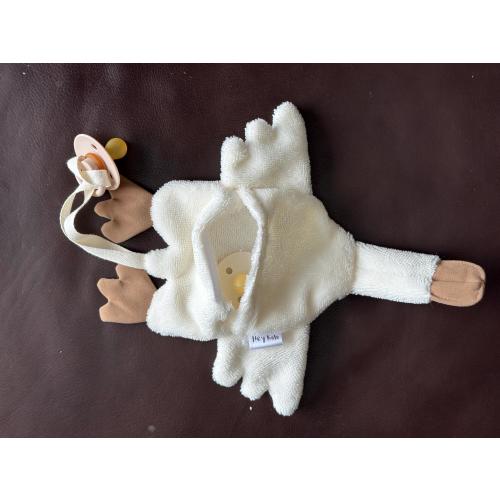 Goose pacifier holder and clip, baby gift