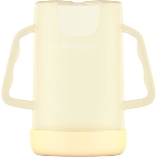 Momcozy Squeeze Pouch Holder for Food Pouches and Drink Boxes, Baby Pouch Holder Allows Baby to Self-Feed and Avoid Messes, Baby Food Pouch Holder Handle is Easy to Grip, Comfortable, Yellow