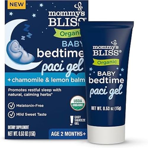 Mommy's Bliss Organic Baby Bedtime Paci Gel, Promotes Restful Sleep*, Melatonin Free, Age 2 Months+, 0.53 Fl Oz