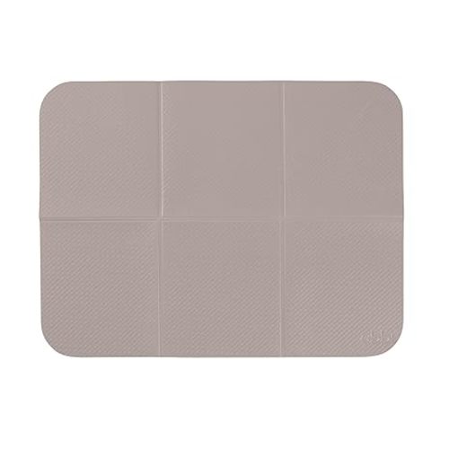 Ubbi On-The-Go Diaper Changing Baby Mat, Soft and Comfortable Diaper Bag Accessory Must Have for Newborns, Easy to Clean, Portable Folding Pad, Baby Traveling Accessories, Taupe