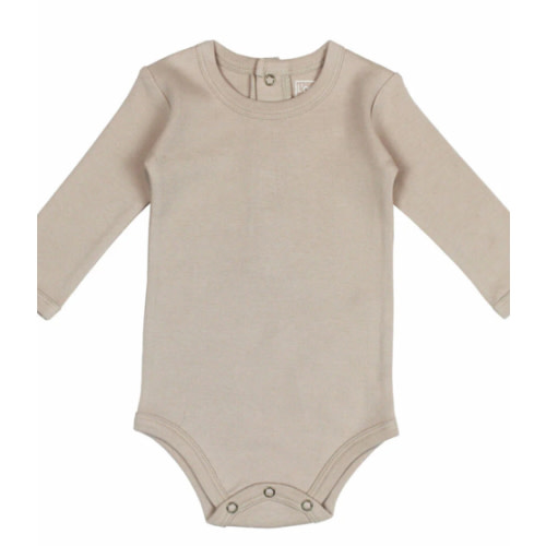 Organic Long-Sleeve Bodysuit in Oatmeal – L'ovedbaby