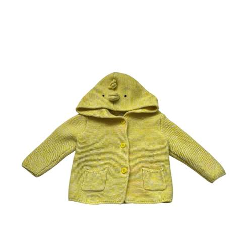 Baby Gap Yellow Ducky Hooded Cardigan Sweater - Size 6-12 Months