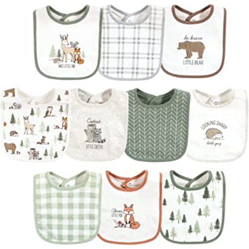 Hudson Baby Unisex BabyCotton Bibs