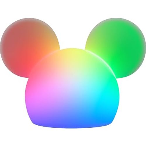 Disney Squish'ems Mickey Mouse Night Light for Kids, Soft Silicone