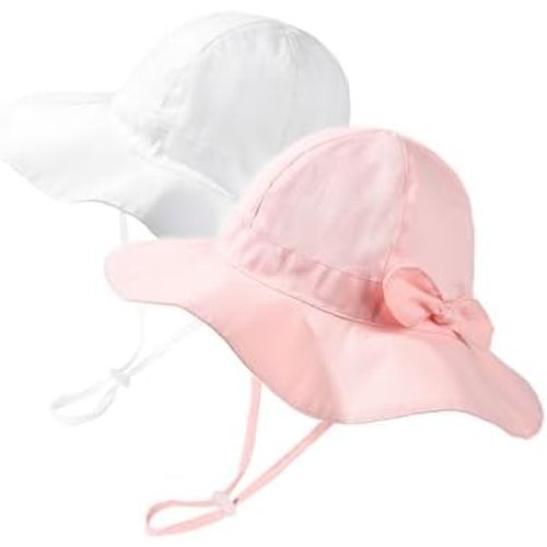 FURTALK Baby Sun Hat Toddler Girls Bucket Beach Hat Wide Brim UPF 50+ Adjuatable Travel Beach Essentials