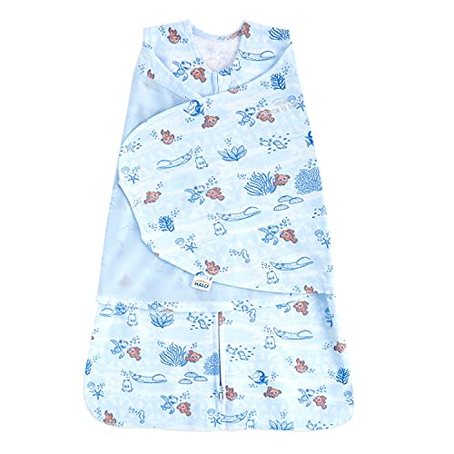 HALO 100% Cotton Sleepsack Swaddle, 3-Way Adjustable Wearable Blanket, TOG 1.5