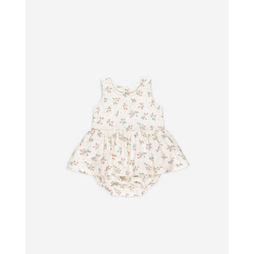 Skirted Tank Romper || Strawberries