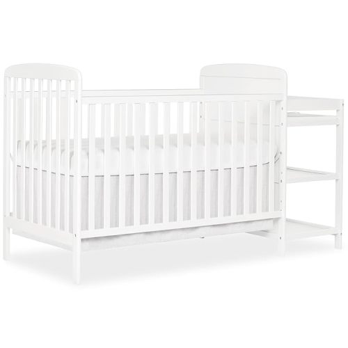 Anna 4-In-1 Full-Size Crib And Changing Table Combo In White