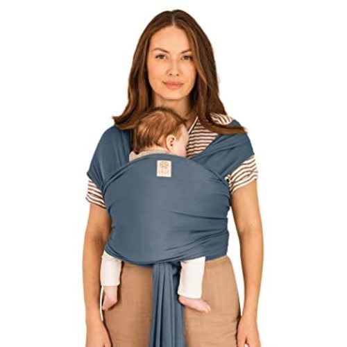 LÍLLÉbaby Dragonfly Wrap Ergonomic Baby Carrier Wrap for Infants Babies Toddlers, Bluestone