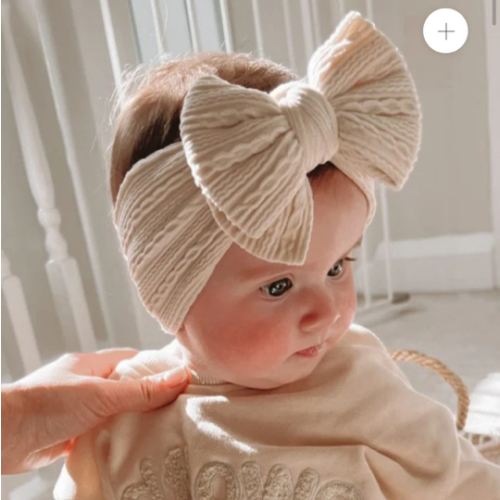 Luna + Luca Stretch Bow Headband - Cream