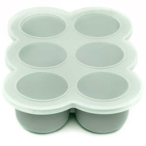 WeeSprout Silicone Baby Food Freezer Tray, 6 Sections, Clip-on Lid