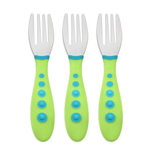 Amazon.com : NUK First Essentials Kiddy Cutlery Forks, 3-Count (Color May Vary) : Baby Forks : Baby