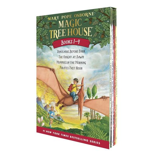 Magic Tree House Boxed Set, Books 1-4: Dinosaurs Before Dark, The Knight at Dawn, Mummies in the Morning, and Pirates Past Noon