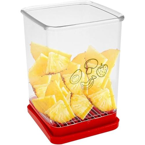 Cup Slicer, Fruit and Vegetable Cutter & Slicer with Push Plate, Stainless Steel Strawberry Cutter, Banana Slicer, Egg Slicer, Fruit and Vegetable Kitchen Gadget