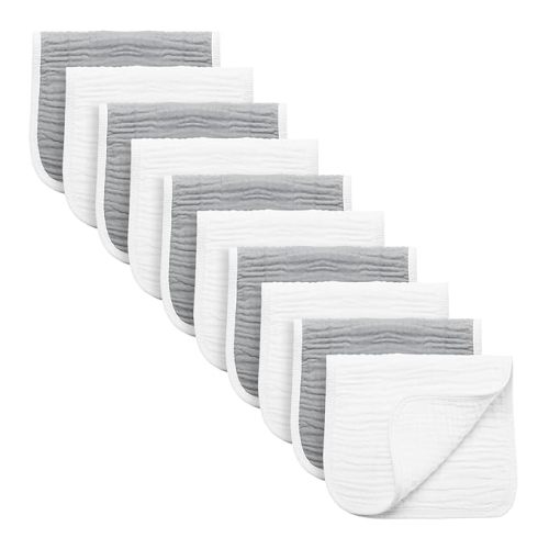 Burp Cloths Large, Muslin Burp Cloths for Baby Girls and Boys, Pack of 10