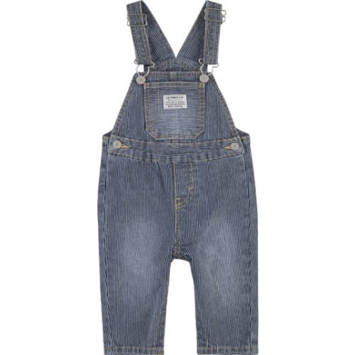 Railroad Stripe Cotton Overalls, 24M
