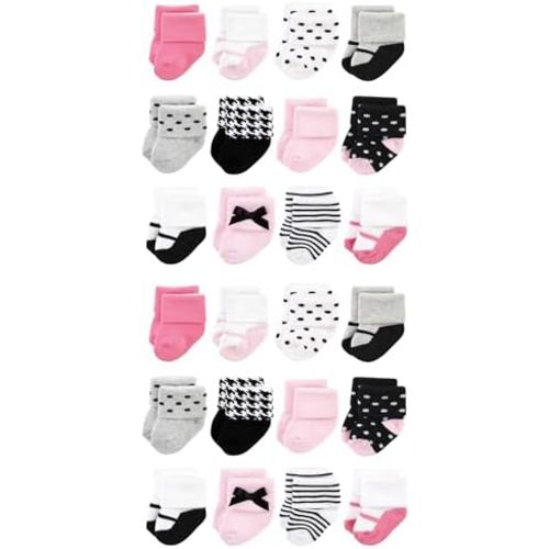 Little Treasure Unisex Baby Cotton Rich Terry Socks 24-Pack
