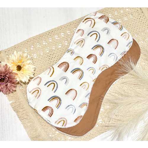 Boho Baby Burp Cloths, Set of 2, Soft Cotton, Neutral Tones, Baby Shower Gift, Burp Cloth Set, Baby Essentials, Hand-Sewn Burp Cloths