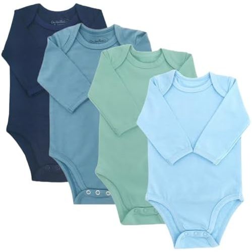 123 Bear Baby Cotton Spandex Long-Sleeve bodysuits unisex boy girl