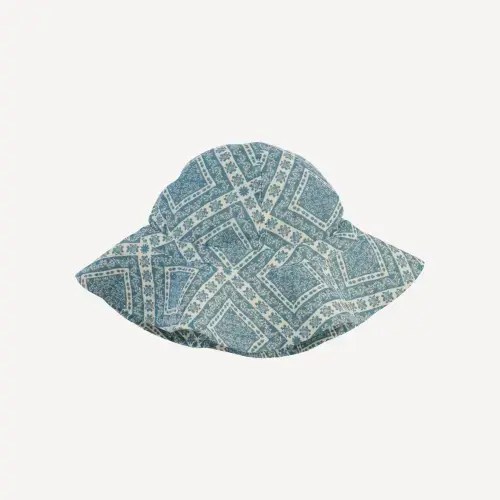sun hat | blue bandana | organic cotton gauze