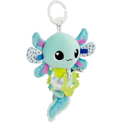 Lamaze Clip On Car Seat and Stroller Toy - Alise The Axolotl - Crinkle Car Seat Toys and Stroller Toys - Sensory Toys for Babies - Travel Toys for Car - Infant Toys Ages 0 Months and Up