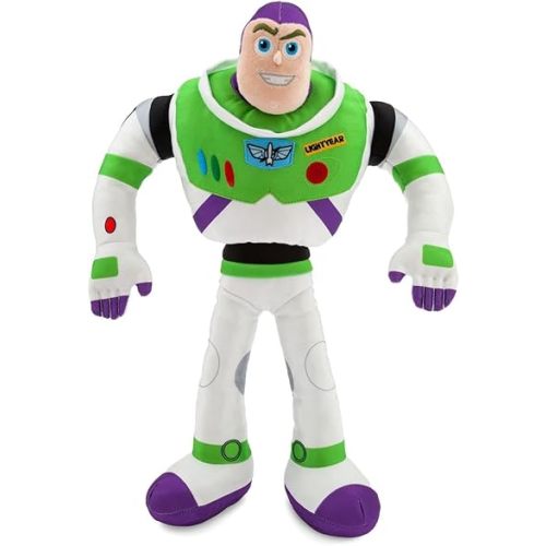Official Toy Story Plush, Buzz Lightyear, Iconic Cuddly Toy Character with Embroidered Eyes and Soft Plush Features, Suitable for All Ages