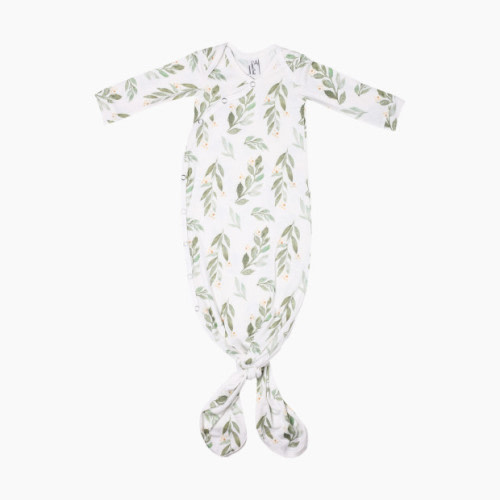 Copper Pearl Printed Knotted Gown - Fern, 0-4 M