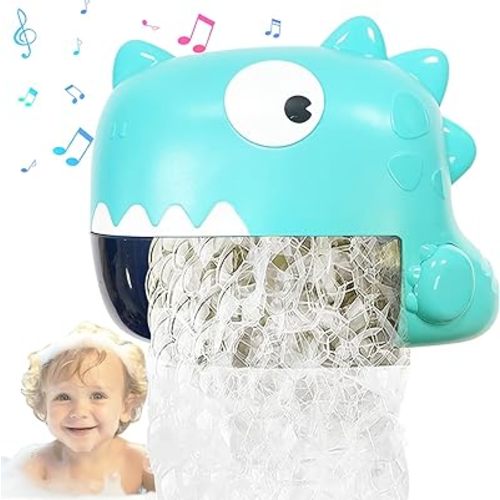 Baby Bath Toys - Bath Toys Bath Bubble Machine Automatic Bubble Maker with Music, Bath Toys for Kids Ages 1-3 4-8 Toddler Bath Toys Dinosaur Toys for Kids 3-5 Gifts for Boys Girls