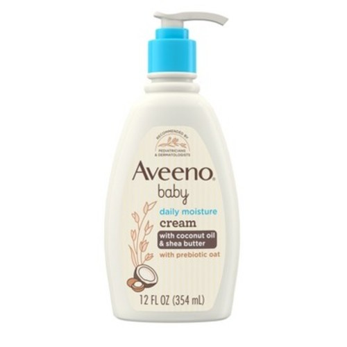Aveeno Baby Daily Moisturizing Cream with Prebiotic Oat & Shea Butter - Gentle Coconut Scent - 12oz