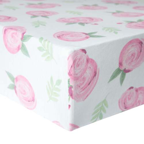 Premium Knit Fitted Crib Sheet - Grace