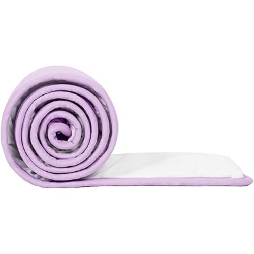 Crib Rail Teething Cover(3 pcs), Soft Anti-Collision Strip Corner Cover in Cotton Fabrics, Protect Baby Teeth, Rail Edge Protector Strip Fits 52" x 28" Full Size Crib, Purple