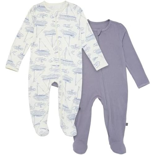 Modern Moments by Gerber Unisex Baby 2-Pack Sleep 'N Play with Mitten Cuffs