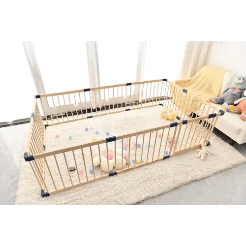 Baby Playpen, Big Baby Care Fence with Door Indoor Outdoor Toddler Pen Kids Safety Activity Center Playard,without Mat