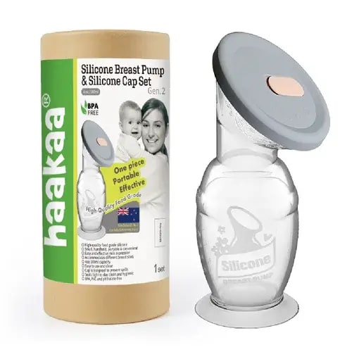 Haakaa Silicone Breast Pump & Cap- 100ML | Baby Bunting AU