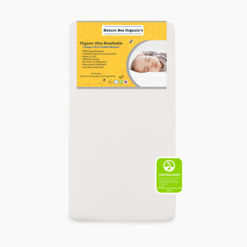 Ultra Breathable 2-Stage Crib & Toddler Mattress - Organic White