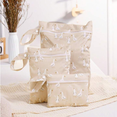 3PCS Duck Print Waterproof Wet/Dry Bag Travel Storage Bag For Baby Cloth Diaper