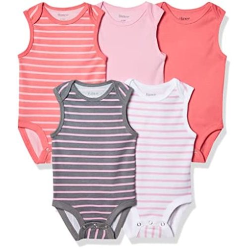 Hanes Baby and Toddler Ultimate Flexy Sleeveless Bodysuit (5 Pack)