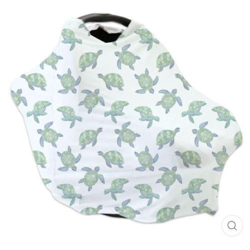 Totally Turtles Multi-Use Stretchy Car Seat & Nursing Cover