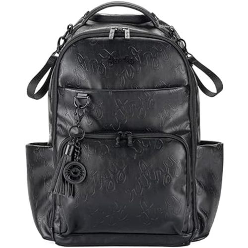 Itzy Ritzy Diaper Bag Backpack – Large Capacity Boss Plus Baby Backpack Diaper Bag Featuring 19 Pockets, Changing Pad, Stroller Clips, and Comfortable Backpack Straps, Black