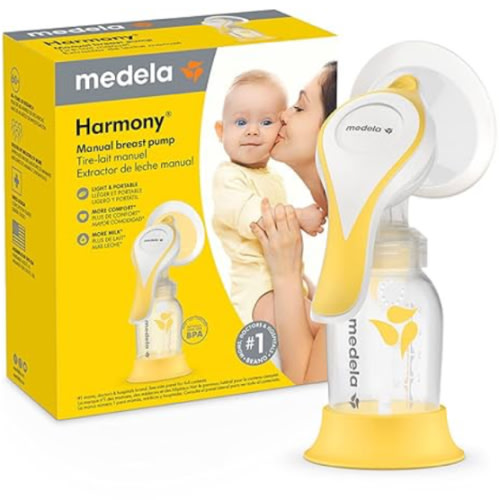 Medela Manual Breast Pump Set - Perfect Pair Bundle, Includes Harmony Manual Breast Pump & Silicone Breastmilk Collector