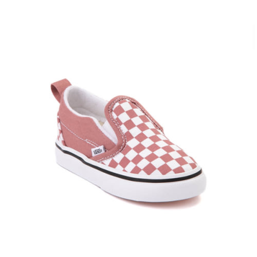 Vans Slip-On Checkerboard Skate Shoe - Baby / Toddler - Withered Rose | Journeys