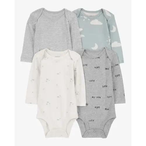 Baby 4-Pack Long-Sleeve Cloud Bodysuits - Carter's | Carter's