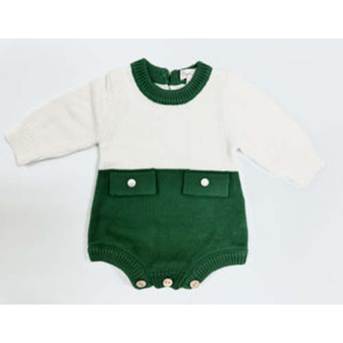 Theodore Romper HUNTER GREEN/PINE | Cygnet Living