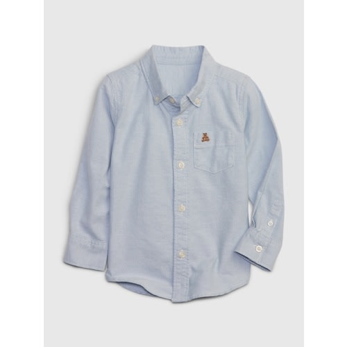 Toddler Cotton Oxford Shirt in blue opal