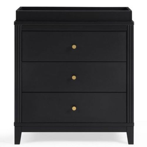 Delta Children Eloise 3 Drawer Dresser With Changing Top - Midnight Gray