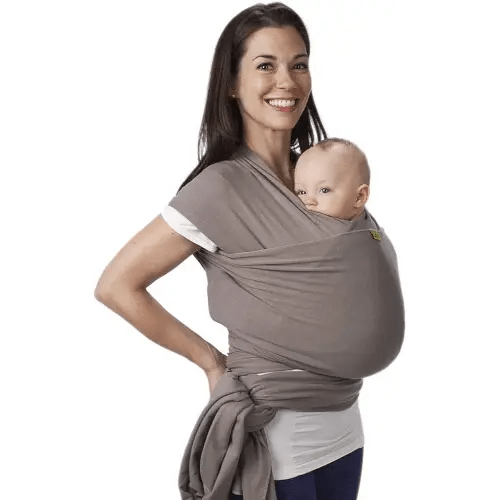 Boba Baby Wrap Carrier - Original Baby Carrier Wrap Sling for Newborns - Baby Wearing Essentials - Newborn Wrap Swaddle Holder, Newborn to Toddler Infant Sling (Grey)